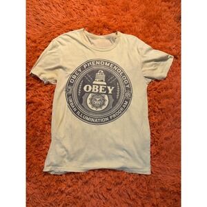 Obey Phenomenology Urban Illumination Program Graphic Cream T-Shirt Mens